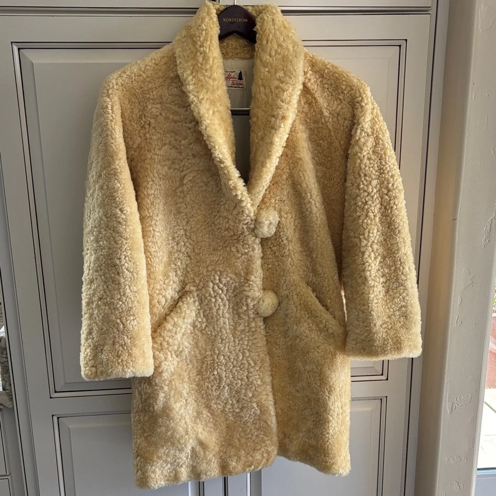 Vintage 50’s Alpine New Zealand Lambswool Sheepskin Sherpa Jacket Womens Small‎